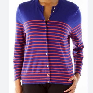 J Crew Women’s Striped Cardigan Size Xl (Runs small see Measurements)   EUC